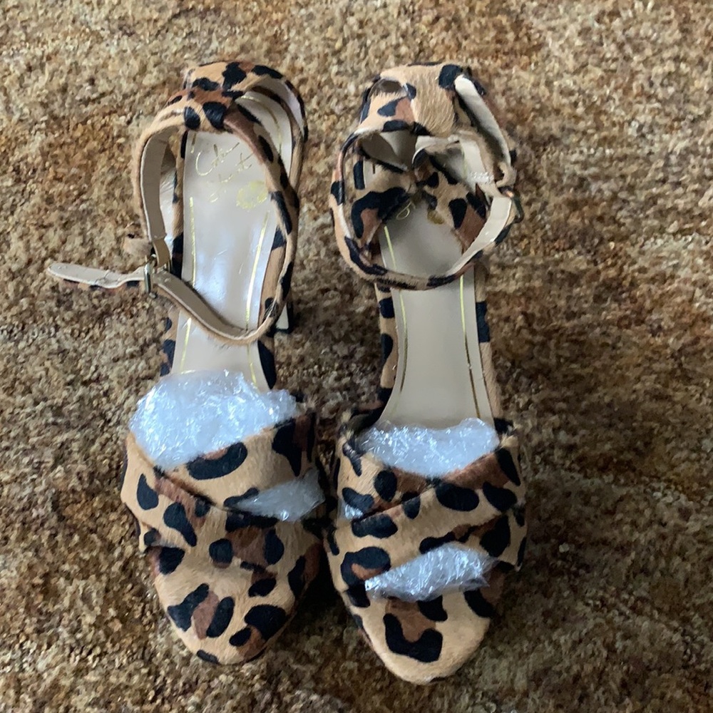 Platform Leopard Print High Heel - image 2